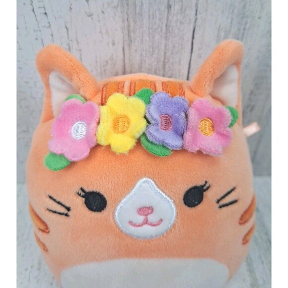 Squishmallows Gigi Tabby Cat Flower Crown 5" Easter Limited Edition Plush Kitty - Picture 2 of 9